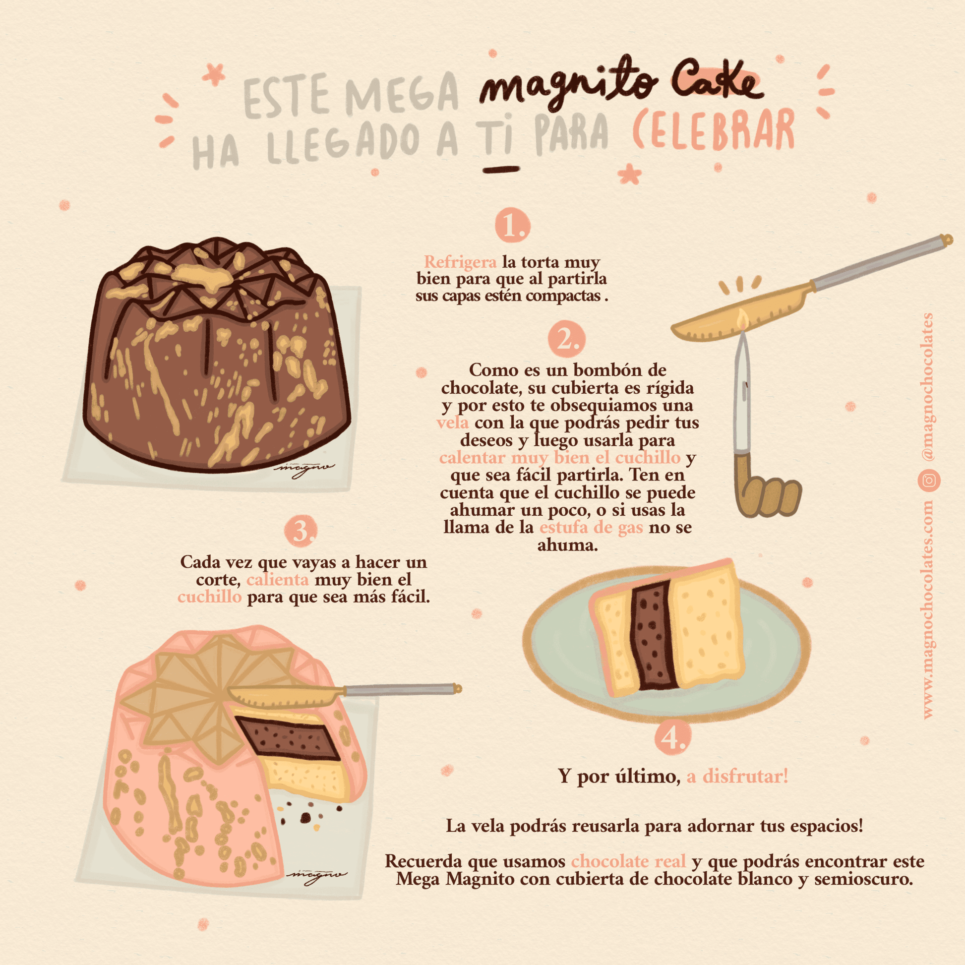 Mega Magnito rosa - Magno chocolates